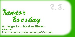 nandor bocskay business card