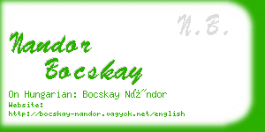 nandor bocskay business card